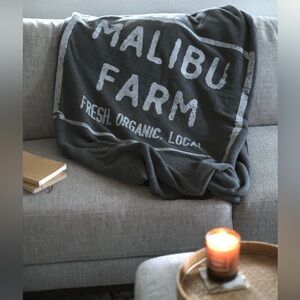 NWOT Malibu Farm Gray Throw Blanket